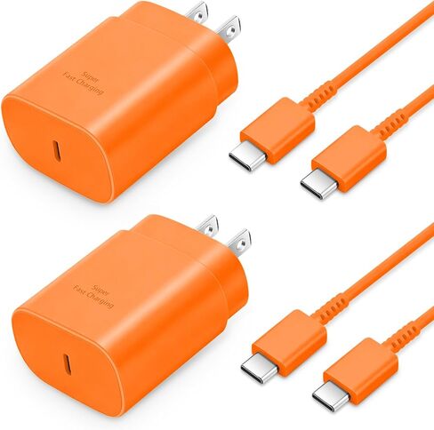 GUUSMART Type C Charger 2-Pack 25W Long 6ft USB C Charger Cable | Type C Charger Fast Charging Block Compatible with Galaxy S26 S25 S24 S23 S22 S21/iPhone 17/16/15 Pro Max/15 Plus-Black in Saudi Arabia