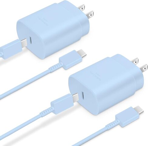 GUUSMART Type C Charger 2-Pack 25W Long 6ft USB C Charger Cable | Type C Charger Fast Charging Block Compatible with Galaxy S26 S25 S24 S23 S22 S21/iPhone 17/16/15 Pro Max/15 Plus-Black in Saudi Arabia