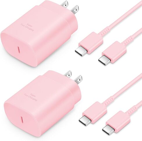 GUUSMART Type C Charger 2-Pack 25W Long 6ft USB C Charger Cable | Type C Charger Fast Charging Block Compatible with Galaxy S26 S25 S24 S23 S22 S21/iPhone 17/16/15 Pro Max/15 Plus-Black in Saudi Arabia