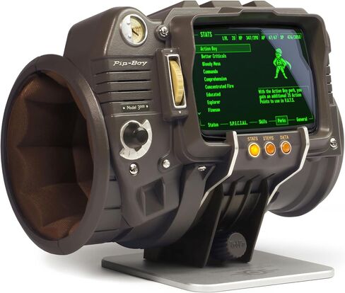 The Wand Company Pip-Boy 3000 Fallout 3 New Vegas die-cast Replica. FM Radio and Alarm, LCD Screen, with Memory Foam Cuff and Stand. Officially Licensed by Bethesda. in Saudi Arabia