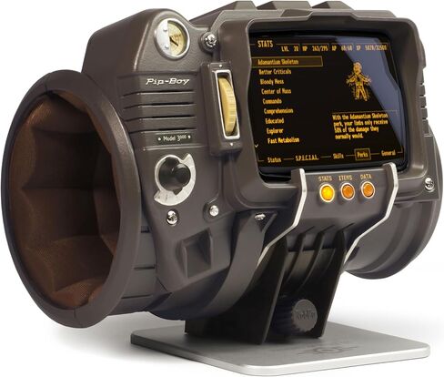 The Wand Company Pip-Boy 3000 Fallout 3 New Vegas die-cast Replica. FM Radio and Alarm, LCD Screen, with Memory Foam Cuff and Stand. Officially Licensed by Bethesda. in Saudi Arabia