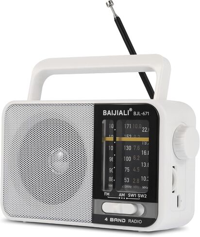 Portable AM/FM Transistor Radio with Loud Speaker, Battery or USB Powered | Compact Emergency Radio for Indoor, Outdoor, Travel & Storms (Model BJL-671) in Saudi Arabia