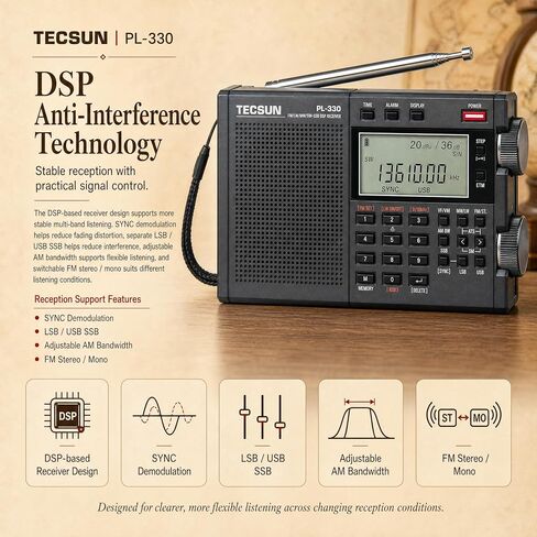 Tecsun Digital PL330 AM/FM/LW/SW Worldband Radio with Single Side Band Receiver in Saudi Arabia