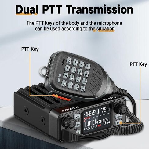 راديو متنقل ABBREE AR-8118 GMRS، محطة قاعدة قادرة على إعادة الإرسال طويلة المدى 25 وات، راديو NOAA للطقس في حالات الطوارئ مع كابل برمجة، محول سيجار للسيارة، معدات الهبوط على الطرق الوعرة in Kuwait