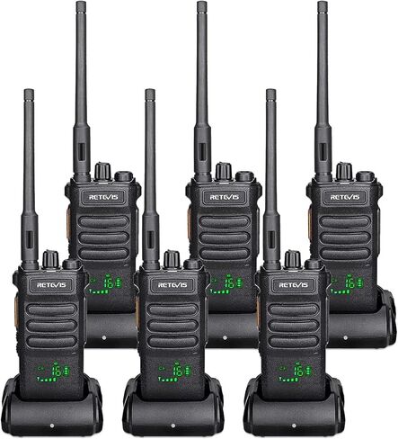 Retevis RT86 Professional 2 Way Radios Long Range,for Commercial Warehouse | High Power, Professional Walkie Talkies, Heavy Duty, Durable,Rechargable 16h Long battery life,Dust Proof,Shockproof, 6Pack in Kuwait