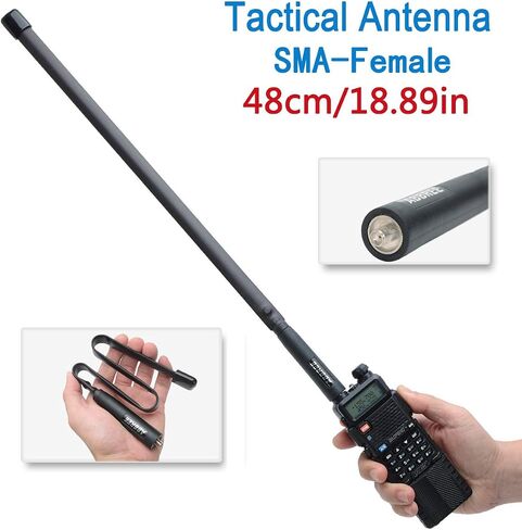 ABBREE SMA-Female Ham Radio Antenna VHF/UHF 18.8-inch 144/430MHz High Gain Foldable CS Tactical Antenna for Baofeng UV-5R BF-F8HP Pro 5RM K5PLUS GM21 UV-5G Plus Quansheng K6 UVK5(8) Radio Accessories in Saudi Arabia