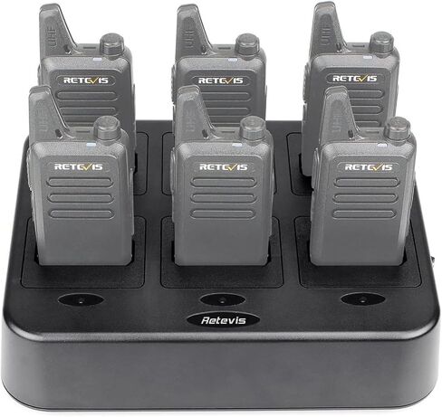 Retevis RT22 Walkie Talkie Charger, Six-Way Charger, 1 Pack | for Business,Multi Unit Charging Base,Compatible with Retevis RT22/RT22S/RB19/RB19P/RB39P Walkie Talkie in Saudi Arabia
