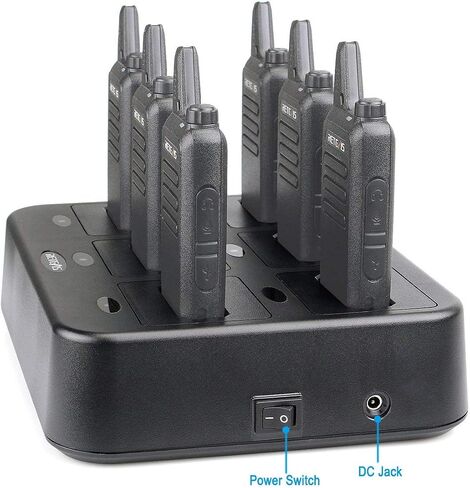Retevis RT22 Walkie Talkie Charger, Six-Way Charger, 1 Pack | for Business,Multi Unit Charging Base,Compatible with Retevis RT22/RT22S/RB19/RB19P/RB39P Walkie Talkie in Saudi Arabia