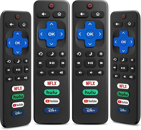 (2 Pack) Replacement Remote Control for Roku TV, for TCL Roku/Onn Roku TVs | for Hisense Roku/Sharp Roku/Element Roku/Westinghouse Roku/Philips Roku Smart TV (Not for Stick & Box) Ready Out of the Box in Saudi Arabia