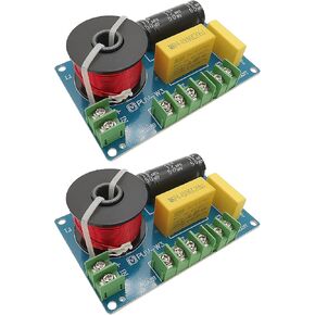 HiQltyla 3 Way Speaker Crossover, 200W Passive for HiFi Home Audio, 2 Pack | Model PUV-W3, 4-8 Ohm Frequency Divider for Bass Midrange Tweeter Bookshelf Speakers in Saudi Arabia