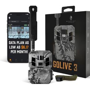 Spartan Camera GoLive3 Best Hunting Trail Camera, Live Streaming, 96° Wide Angle, Motion Activated, On-Demand FHD Photos and 1080p Videos, Built-in Lithium Battery, Blackout IR Flash,GPS, Weatherproof in Kuwait