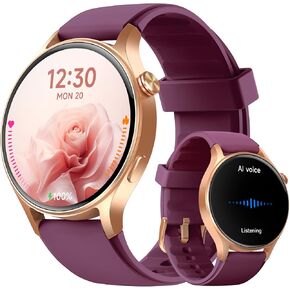 Smart Watch for Women, Answer/Make Call, 1.32'' AMOLED Ultra-Clear Screen | Fitness Tracker with Heart Rate/Sleep/SpO2 Monitor, Smartwatch for iPhone/Samsung/Android, 110+ Sport Modes, 3ATM Waterproof in Kuwait