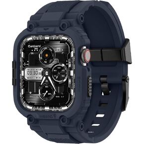 amBand Bands Compatible with Apple Watch 9/8/7/6/5/4 & SE 3/2/1 45mm/44mm Case for Men, M1 Sport Series Rugged Case Protective Cover for iWatch SE3/SE2/6/SE/5/4 44/45 mm Men Black in Kuwait
