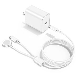 Upgraded Apple Watch Charger, Magnetic Fast Charger, USB C Charger Block Plug Adapter with 6.6FT iWatch Portable Wireless Fast Charging Cable Cord for iWatch Series Ultra/9/8/7/6/SE/SE2/5/4/3 in Kuwait