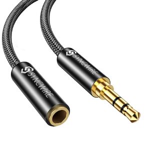 Syncwire Headphone Extension Cable - 6FT [Hi-Fi Sound][Gold Plated Jack][TRS] Nylon-Braided 3.5mm Male to Female Audio Extension Cord Compatible with iPhone iPad Smartphone Tablets Media Players in Saudi Arabia