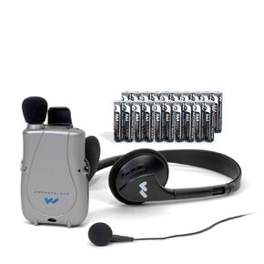 Williams Sound Pocketalker Ultra Hearing Amplifier | Easy-to-Use Hearing Amplifier for Seniors | Year Supply of Batteries | Amplified Sound Assistive Listening Device with Headphones for Elderly | Hearing Assist Earbuds in Saudi Arabia