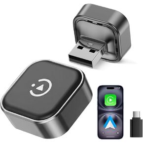 Spedal 2026 2-in-1 Wireless CarPlay & Android Auto Adapter | Ultra Mini Dongle, Converts Wired to Wireless, WiFi 6 & Bluetooth 5.4, Plug & Play, Low Latency, Auto Reconnect in Saudi Arabia