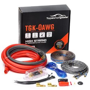 4 Gauge Amp Wire Kit, 4 CCA AWG Amplifier Wiring Kit for Subwoofer Speaker | Car Audio Amp Install Kit with 20ft Power Ground Battery Cable, RCA Cables, Fuse Holder, Speaker Wire, Turn On Wire in Saudi Arabia