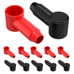 RVBOATPAT 12 Pack Silicone Battery Terminal Cover Terminal Protector Boot Fit for 1/0 AWG - 4/0 AWG Wire for Power Junction Block Battery Stud Solar Wiring (Large Size) in Saudi Arabia