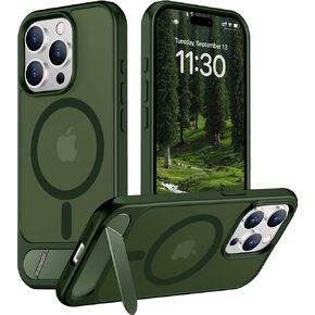 Magnetic Compatible with iPhone 16 Pro Max Case, [Built-in Invisible Kickstand][Compatible with MagSafe] [Military Grade Shockproof] Slim Translucent Matte Phone Case for iPhone 16 Pro Max 6.9" in Kuwait