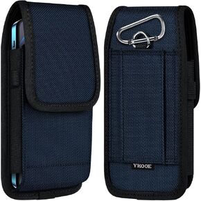 ykooe Cell Phone Pouch Nylon Belt Holster Case Compatible with iPhone 17 16 15 14 13 12 11 & Pro Models, Samsung Galaxy S20 S21 S22 S23 S24 S25, Black–L in Kuwait