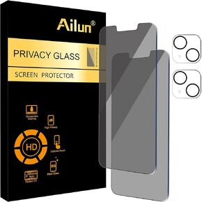 Ailun Privacy Screen Protector+Camera Lens Protector for iPhone 17 Pro Max | 3+3 Pack, 6.9 inch, Installation Frame, Dynamic Island Compatible, Anti Spy Tempered Glass in Kuwait
