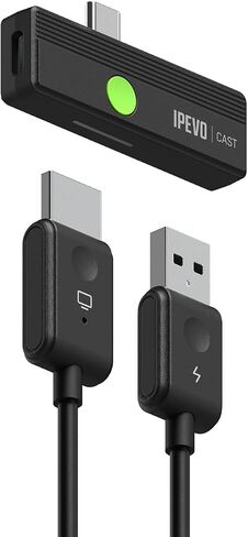 IPEVO CAST – Wireless Screen Sharing | Full HD 1080p @ 60Hz | USB-C Transmitter & HDMI Receiver | Plug & Play, Cross-Platform | No Software, No App, IT-Free Operation | Meeting Rooms, Classrooms in Saudi Arabia
