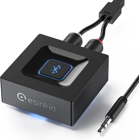 Esinkin Wireless Audio Receiver for Music Streaming Sound System Works with Smart Phones, Tablets and Car, Wireless Adapter for Speakers in Kuwait