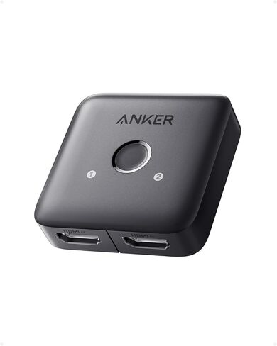Anker HDMI Switch, 2 in 1 Out HDMI Switcher, Monitor Switch with 4K@60Hz | Smooth Finish, Supports HDR/3D/Dolby, for Laptops/PC/Xbox/PS5/PS4/Projector, and More in Kuwait