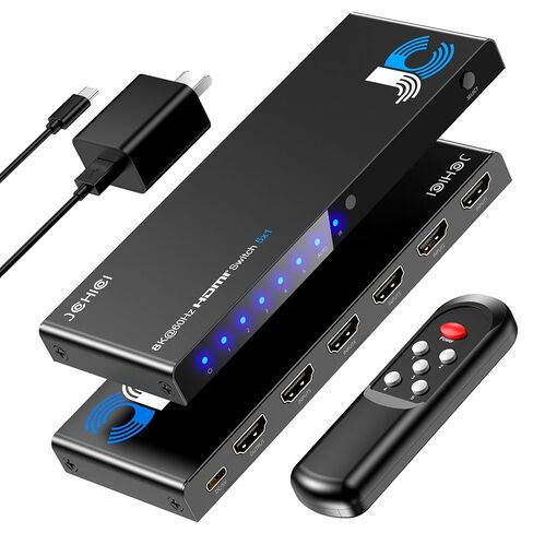 HDMI 2.1 Switch 4 in 1 Out 8K 60Hz 4K 120Hz for PS5 Xbox Apple TV | HDCP 2.3 Dolby Atmos 48Gbps. PC Roku Projector. in Saudi Arabia