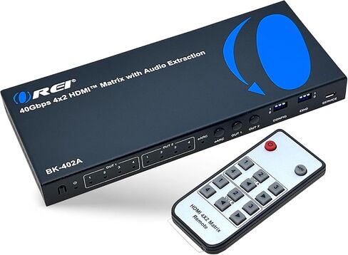 OREI HDMI Splitter 1 in 2 out - Ultra HD 4K @ 30Hz, HDCP, 3D & Full HD 1080P Support for Xbox, PS4, Blu-ray, HDTV - Adapter Included | 3D & Full HD 1080P Support for Xbox, PS4, Blu-ray, HDTV. Supports digital audio format DTS-HD/Dolby-true-HD/LPCM 7.1/DTS in Kuwait