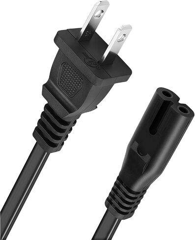 AC Power Cord for Sony PS5/PS4/PS3 Slim, Xbox Series S/Series X, Xbox One S/One X, 2 Prong C7 Universal TV Power Cable Replacement in Saudi Arabia