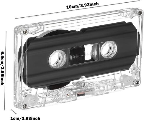 2 Pack Blank Cassette Tapes 60 Minutes Clear Audio Recording Tape with Plastic Storage Case for Music Speech Collectors in Saudi Arabia
