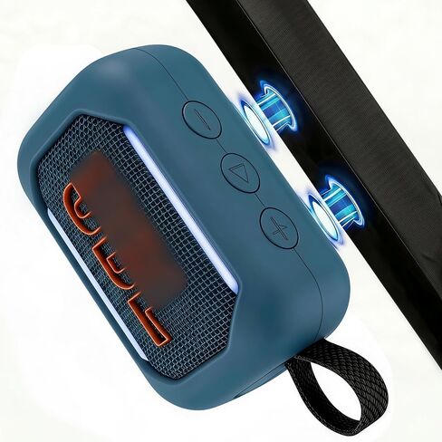 حافظة سيليكون مغناطيسية لمكبر الصوت JBL Go 5 Ultra المحمول مع حلقة تسلق، غطاء حماية عالي التحمل مع مغناطيس مدمج قوي (جراب فقط) (أسود) in Kuwait