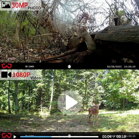WOSODA Mini Trail Camera 4 Pack 30MP 1080P HD, Game Cam with SD Card, Waterproof Tiny Deer Camera Night Vision Motion Activated with Fast Trigger Time for Outdoor Wildlife Monitoring in Saudi Arabia