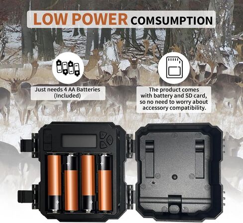 WOSODA Mini Trail Camera 4 Pack 30MP 1080P HD, Game Cam with SD Card, Waterproof Tiny Deer Camera Night Vision Motion Activated with Fast Trigger Time for Outdoor Wildlife Monitoring in Saudi Arabia