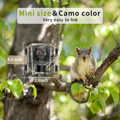 WOSODA Mini Trail Camera 4 Pack 30MP 1080P HD, Game Cam with SD Card, Waterproof Tiny Deer Camera Night Vision Motion Activated with Fast Trigger Time for Outdoor Wildlife Monitoring in Kuwait