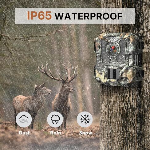 WOSODA Mini Trail Camera 4 Pack 30MP 1080P HD, Game Cam with SD Card, Waterproof Tiny Deer Camera Night Vision Motion Activated with Fast Trigger Time for Outdoor Wildlife Monitoring in Kuwait