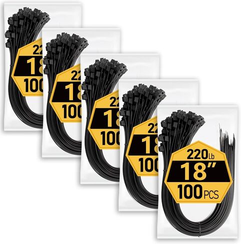 Zip Ties Assorted Sizes(4"+6"+8"+12"), 400 Pack, Black Cable Ties, UV Resistant Wire Ties by ANOSON in Saudi Arabia