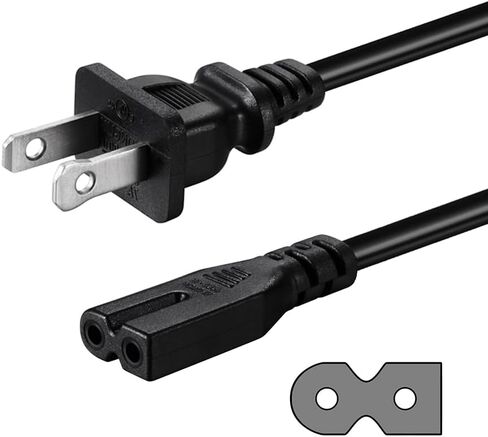 2 Prong AC Power Cord Compatible with Vizio D/E/M Series HDTV, Vizio Sound Bar Power Cable Replacement in Saudi Arabia