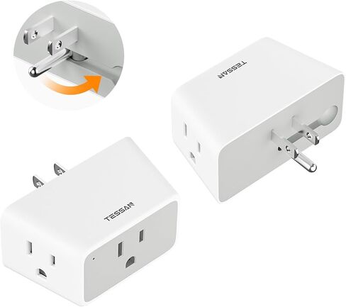 TESSAN Multi Plug Wall Outlet Extender 2 Packs with 3 Plug Wall Adapter in Kuwait
