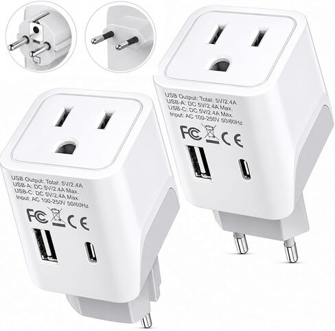 Ceptics 45W Universal Travel Adapter w/ 3 USB-A, 2 USB-C & Universal Input | International Power Adapter, Type A, C, G & I Plugs, Universal Socket for Global Compatibility, PD 45W Fast Charge in Saudi Arabia