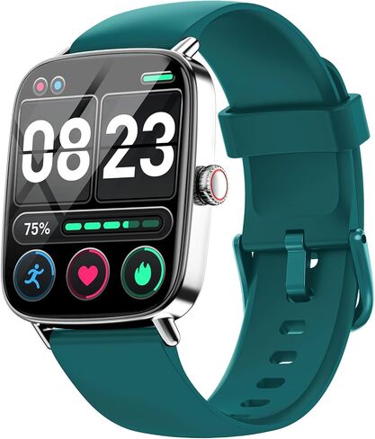 Smart Watch for Women, 1.85" HD Smartwatch Compatible iPhone/Samsung/Android (Answer/Make Calls), 100+ Sport Modes Fitness Tracker with Heart Rate/Sleep/SpO2 Monitor, IP68 Waterproof, with 2 Bands in Saudi Arabia