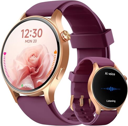 Smart Watch for Women, Answer/Make Call, 1.32'' AMOLED Ultra-Clear Screen | Fitness Tracker with Heart Rate/Sleep/SpO2 Monitor, Smartwatch for iPhone/Samsung/Android, 110+ Sport Modes, 3ATM Waterproof in Saudi Arabia