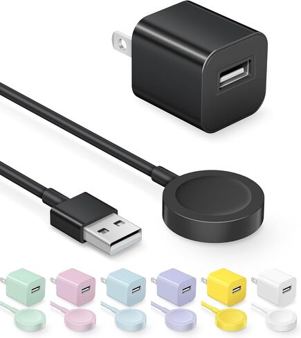 Fast Charger for Apple Watch Charger, 3.3FT USB A iWatch Charger, White | Fast Charging Magnetic Wall Plug/Charger Block Portable Travel Essentials Series 11/10/9/8/7/6/5/4/3/2/1/SE/SE2/SE3 in Kuwait
