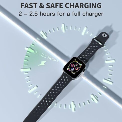 2 in 1 USB C Apple Watch Charger Cable,Apple MFi Certified 2Pack 3.3FT Fast Magnetic USB C Charging Cable Compatible with iWatch 11/10/9/8/7/6/5/4/3/2/1,iPhone 17 Pro/17 Air/17/16 Pro Max/16 E/15 Plus in Saudi Arabia