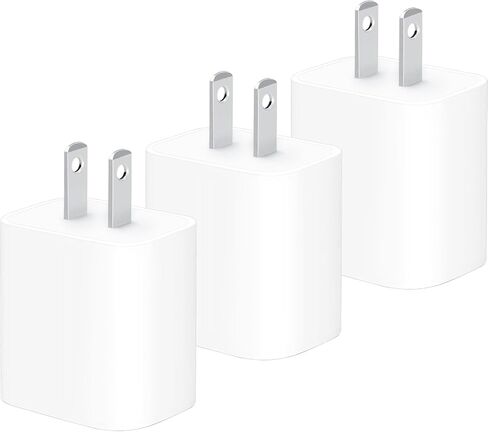 Fast USB-C Charger Block 20W for iPhone 17/iPad/Apple Watch iWatch/AirPods | Type-C PD Fast Charging Cube for iWatch Ultra/11/10/9/8/7/6/SE/iPhone 17/16/15, 20W Power Adapter Plug Brick Box White 1-Pack in Saudi Arabia