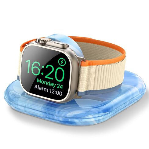 لحامل شاحن ساعة Apple، قاعدة شحن مغناطيسية سريعة التصميم محمولة | متوافق مع iWatch Series 11/10/9/8/7/6/5/4/3/2، SE، Ultra 3/2/1، يدعم وضع المنضدة، لمكتب السفر in Kuwait