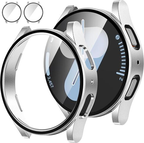 Tensea 2P for Samsung Galaxy Watch Ultra 2 2026 Screen Protector Case 47mm | Protective Face Cover for 47 mm Accessories, Hard Bumper Built-in Tempered Glass Film for Women Men in Kuwait