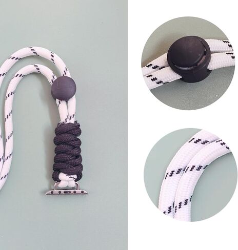 Nylon Necklace Compatible with Apple Watch 40mm 38mm 41mm 42mm(S10 S11),Apple iWatch Series 10, Ultra 2/Ultra, 9 8 7 6 5 4 3 2 1,Watch Pendent Fob in Saudi Arabia